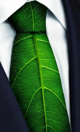 Krawatte als ein Grünblatt