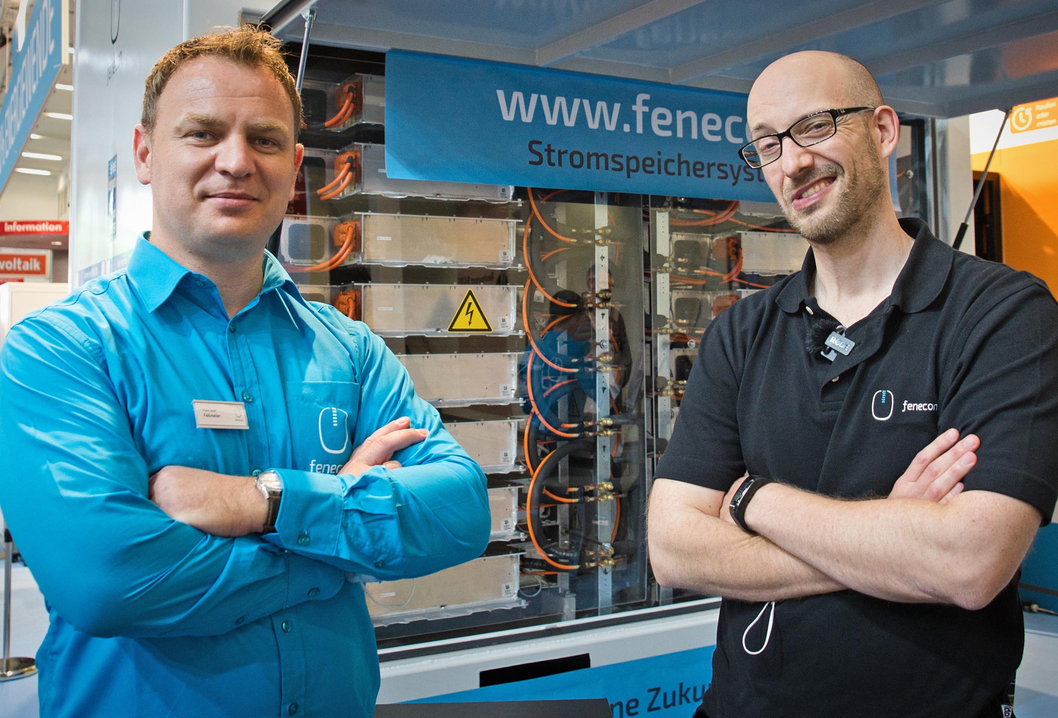 Felix Goldbach im Interview mit Franz-Josef Feilmeier. Intersolar 2021 Fenecon Stand.