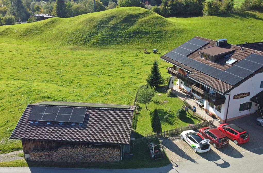 enerix Memmingen - Solaranlagen im ländlichen Region - Vogelperspektive